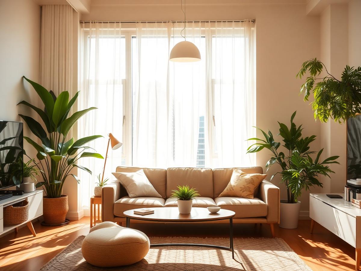 Bright apartment living room